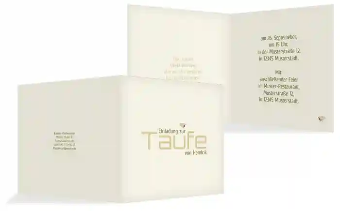 Taufe Einladungskarte Vogel