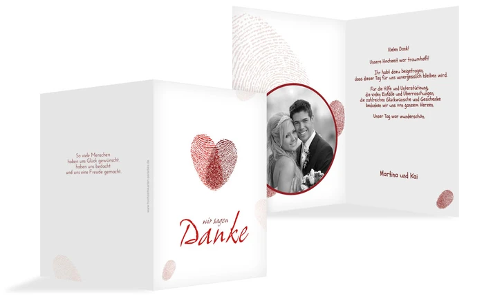 Hochzeit Danke Fingerprint