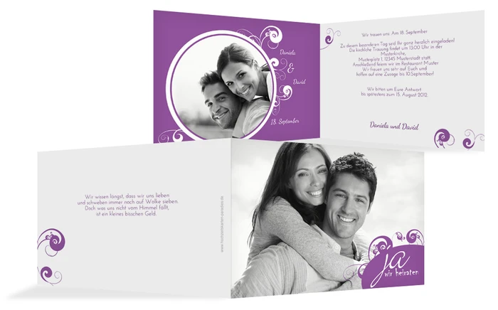 Hochzeitseinladung Squiggle Chubby