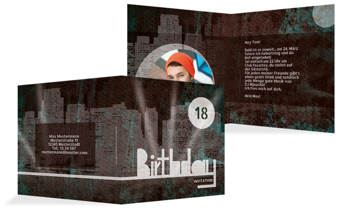 Einladung zum 18. Geburtstag City Lights Foto 18