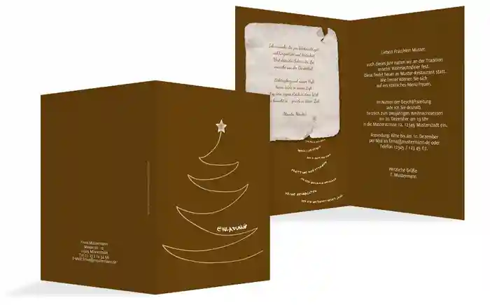 Einladung zur Weihnachtsfeier Geschäftlich Schriftbaum