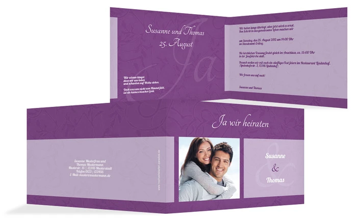 Einladung Hochzeitsglück