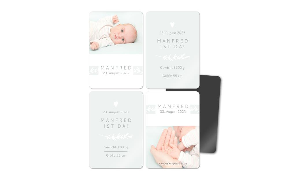 Fotomagnete zur Geburt Rankenteil