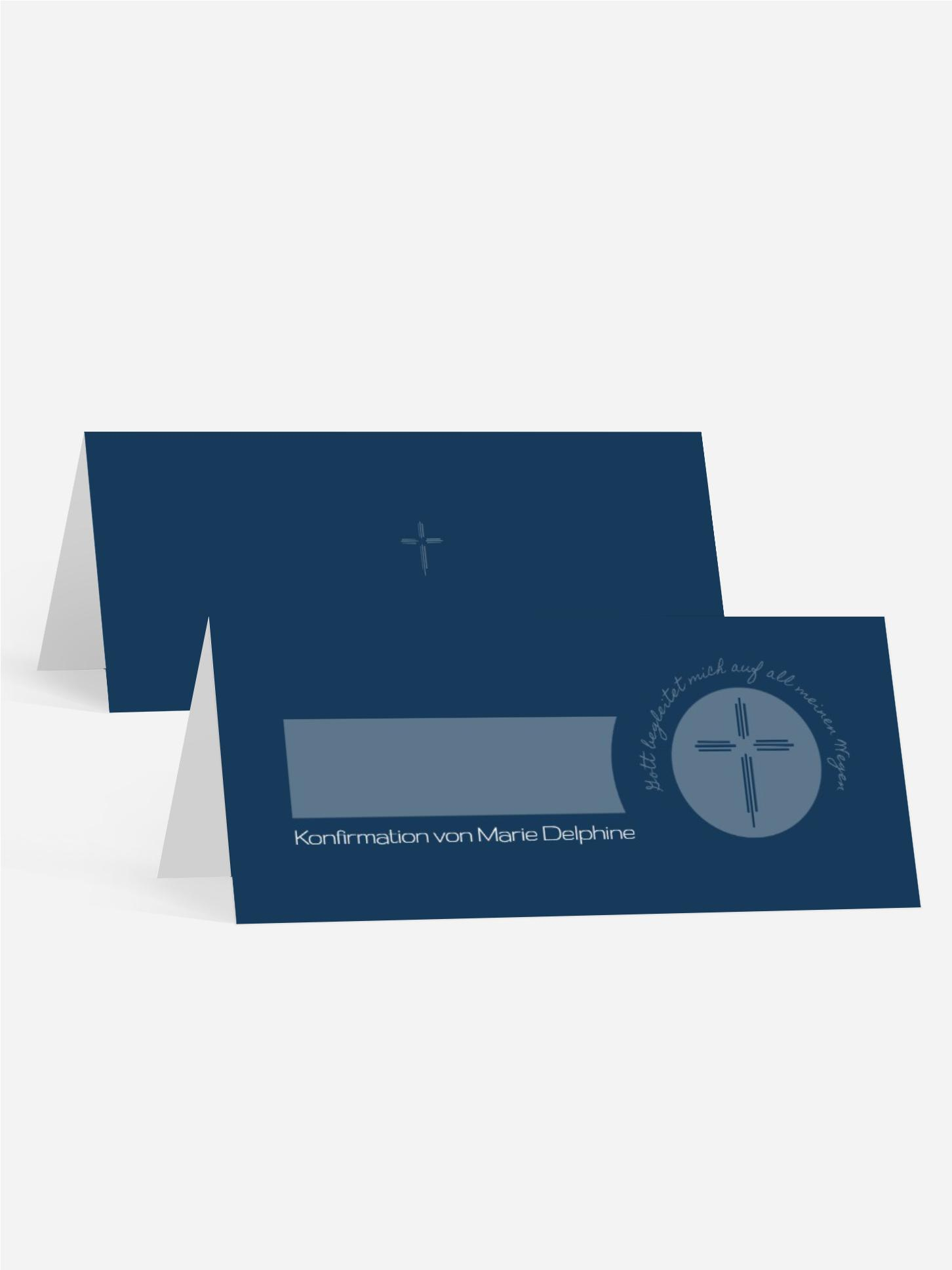 Tischkarte Konfirmation Gottes Wege