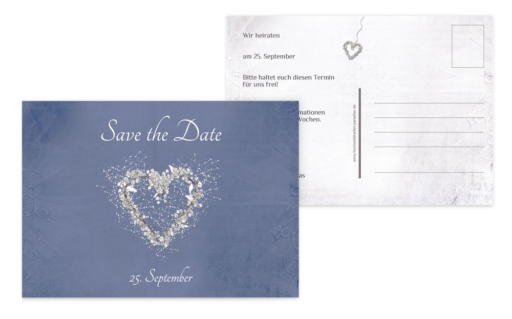 Save the Date glamour heart Save the Date glamour heart
