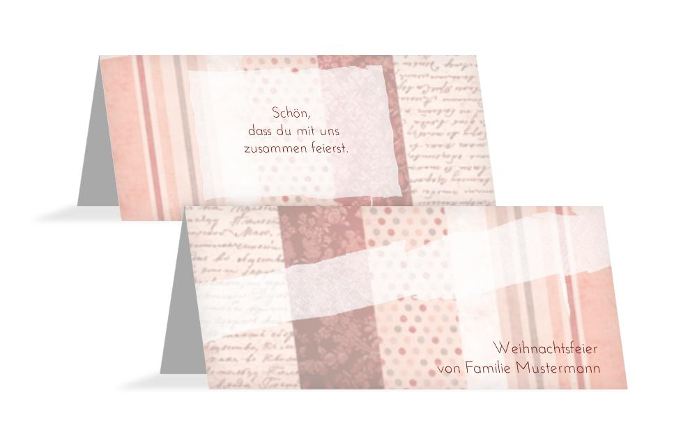 Weihnachts Tischkarte Geschenkpapier