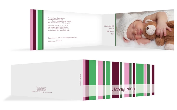 Karte zur Geburt Zweifarbklang