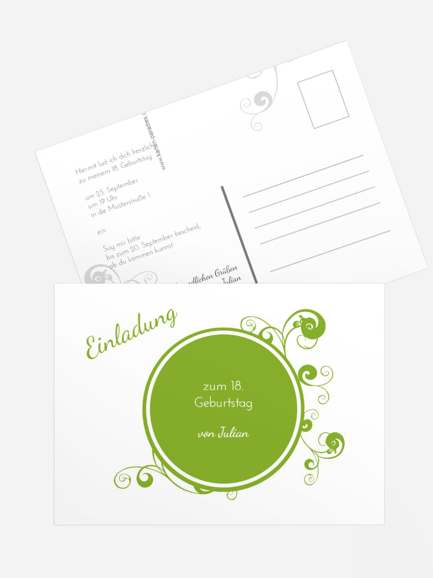 Geburtstagseinladung squiggle chubby