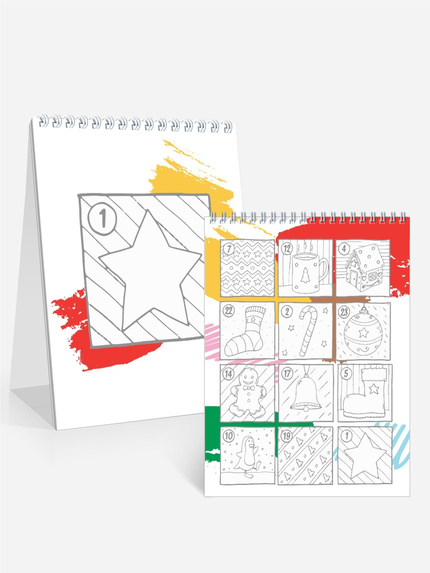 Adventskalender zum Ausmalen Adventskalender zum Ausmalen