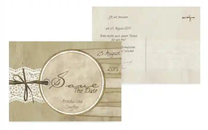 Save the Date Vintage Lace Save the Date Vintage Lace