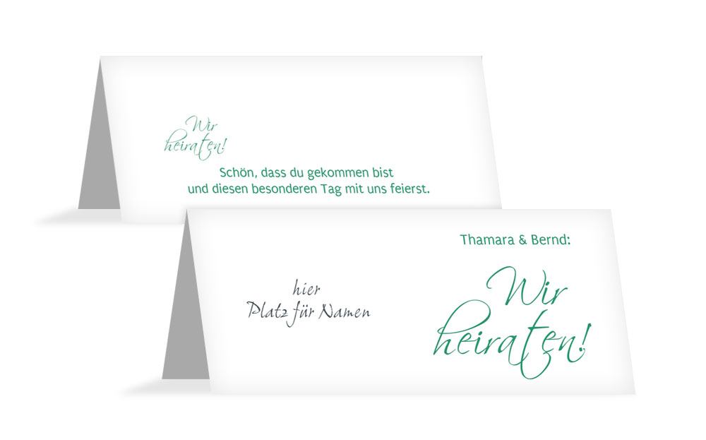 Tischkarte Liebesbrief