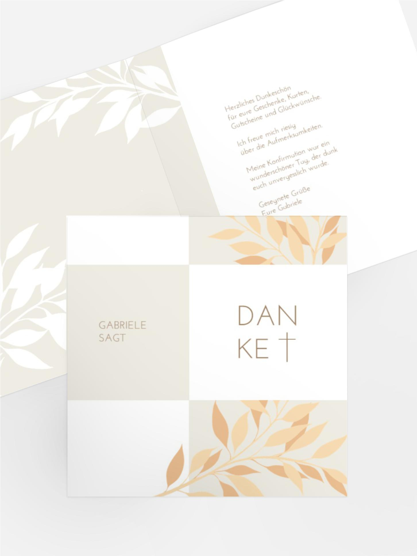 Dankeskarte Konfirmation Zarte Blüte