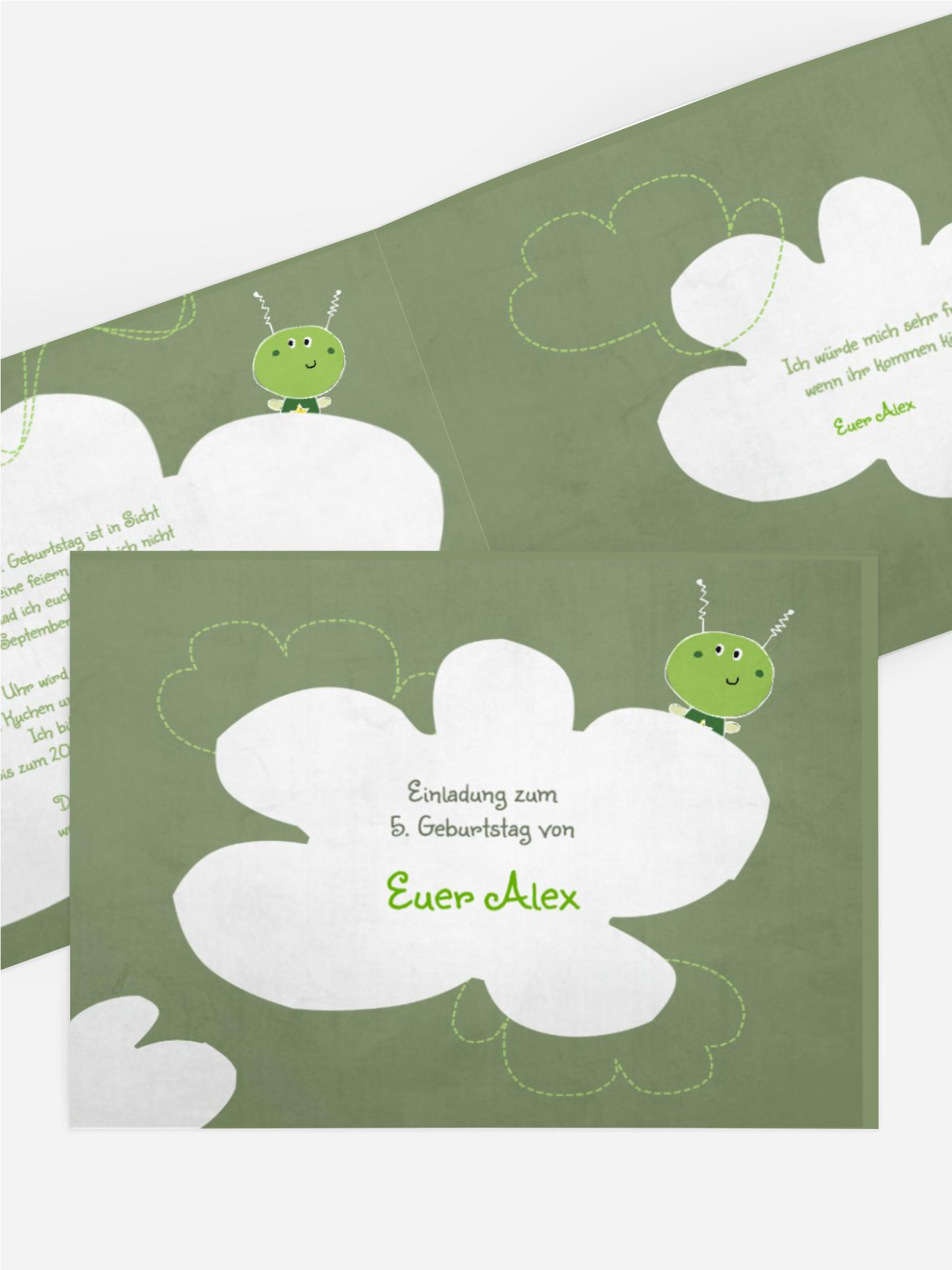 Kindergeburtstagseinladung "Alien"
