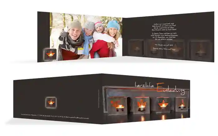 Weihnachtseinladung Privat Adventszeit