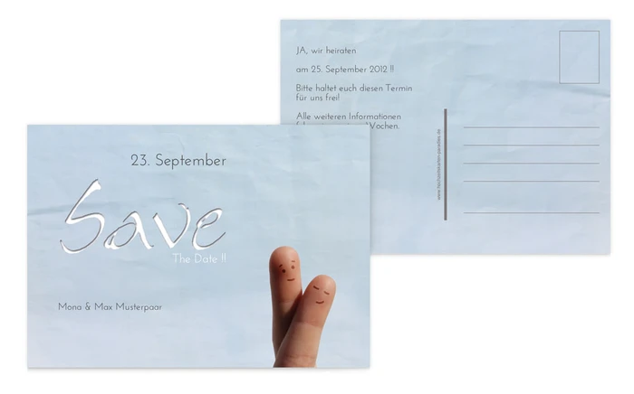 Save the Date Fingerpaar