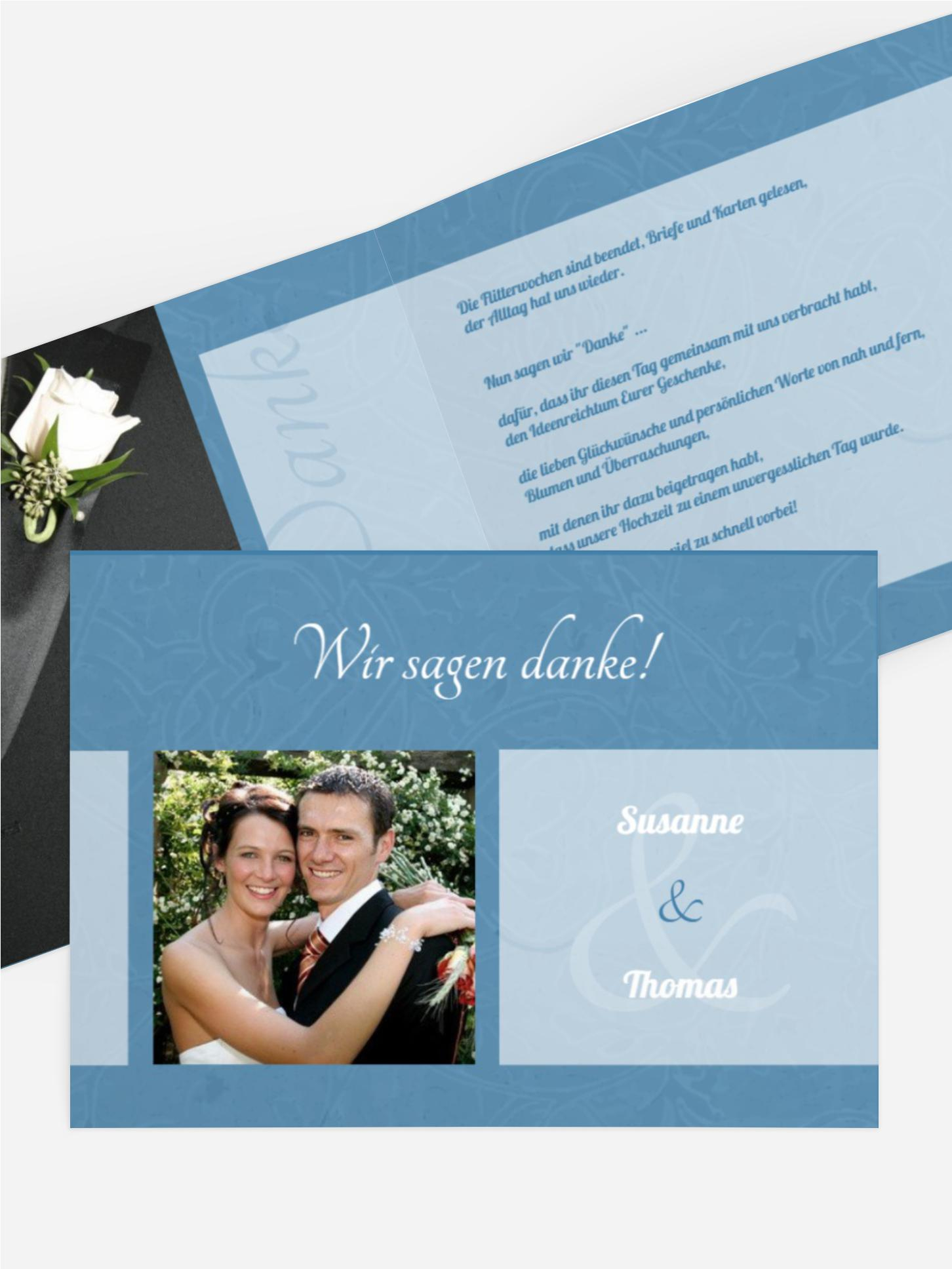 Dankeskarte Hochzeitsglück