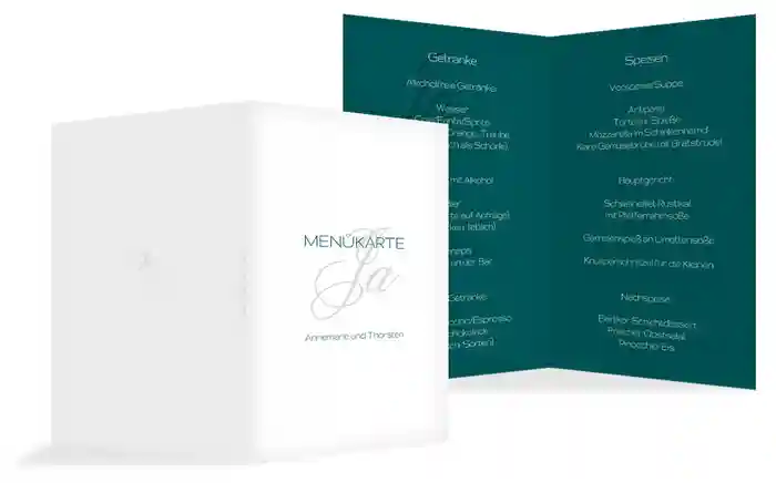 Menükarte Sag ja