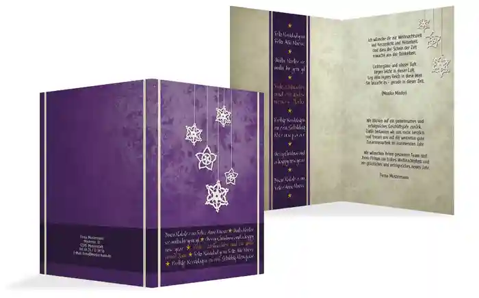 Weihnachtsgrußkarte Geschäftlich Snowflakes