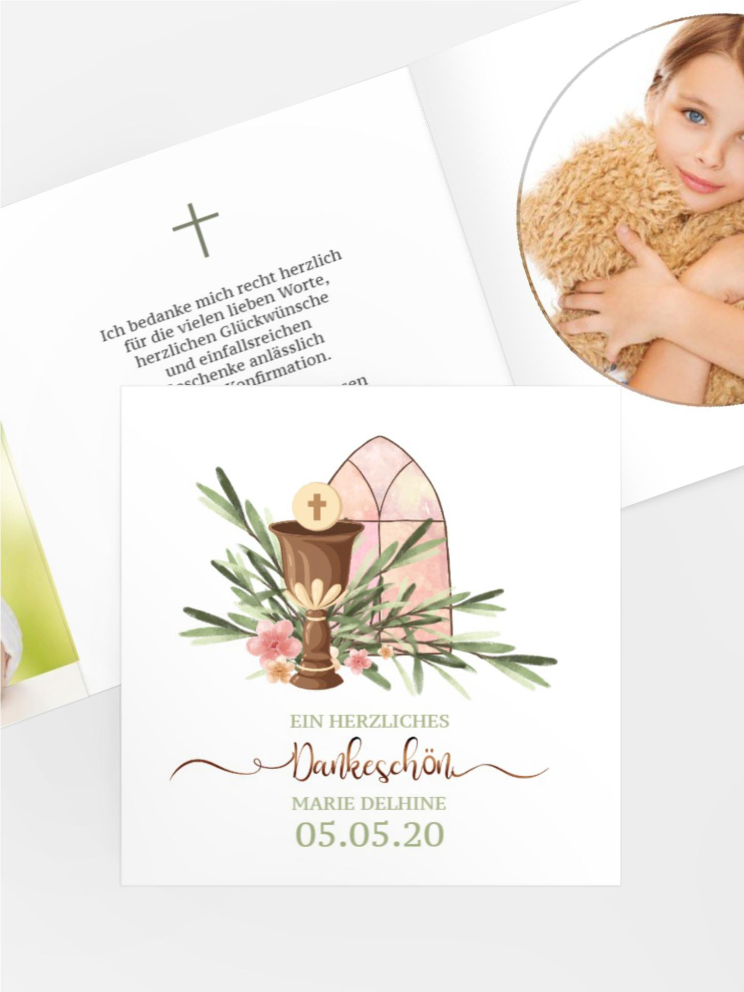 Dankeskarte Konfirmation Abendmahlskelch