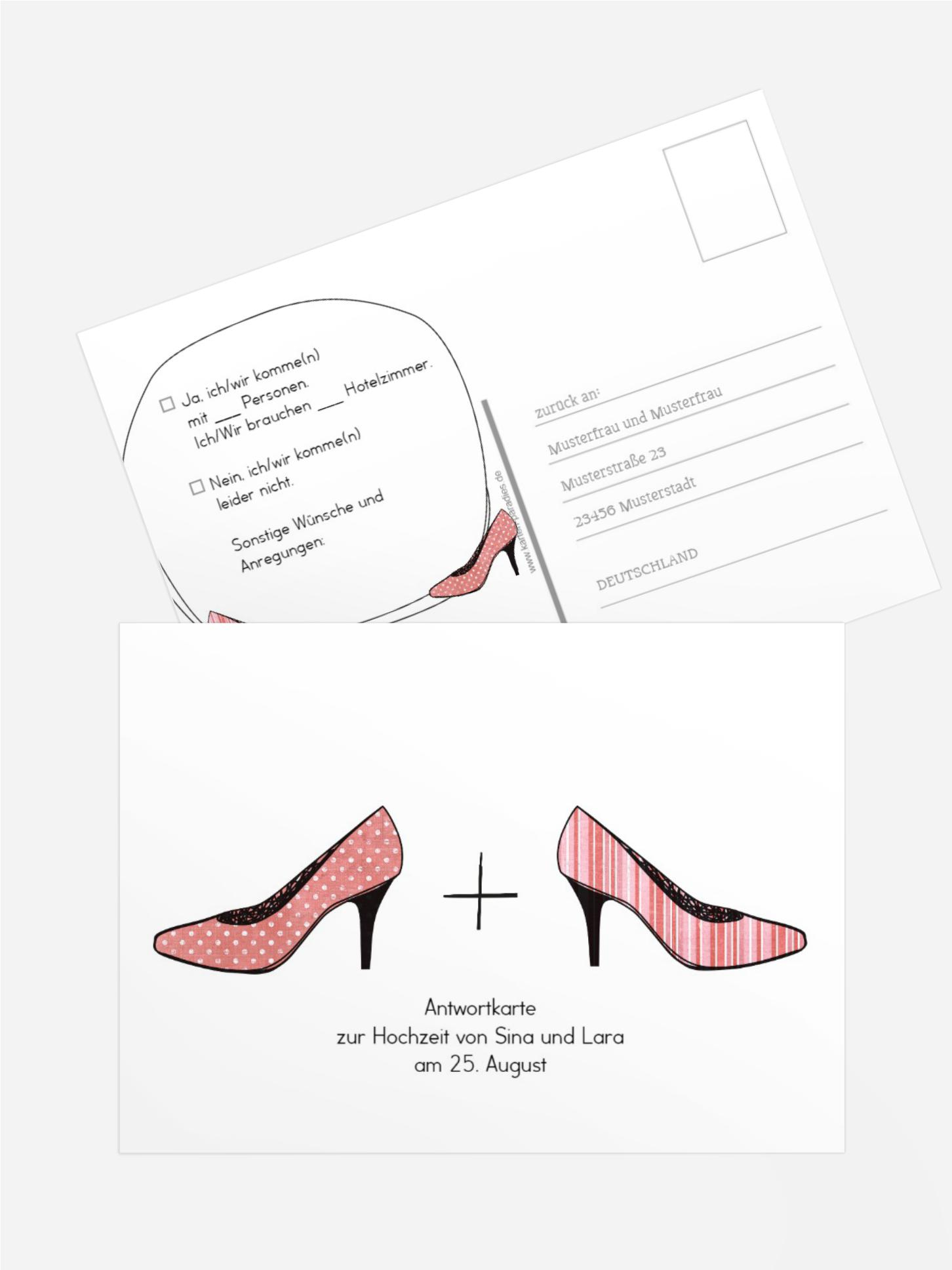 Antwortkarte High Heels