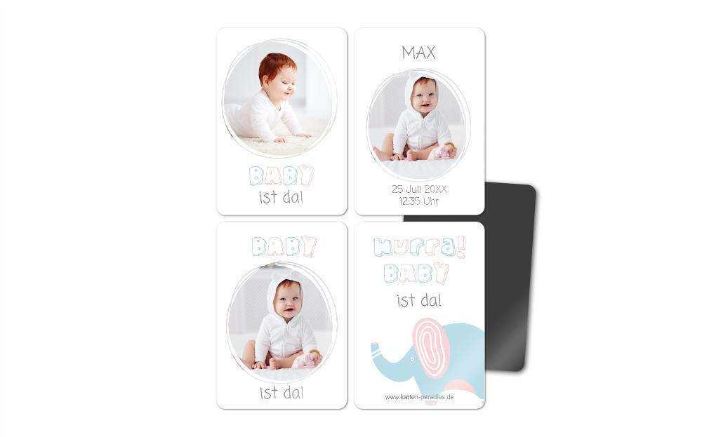 Fotomagnete zur Geburt Kleiner Elefant