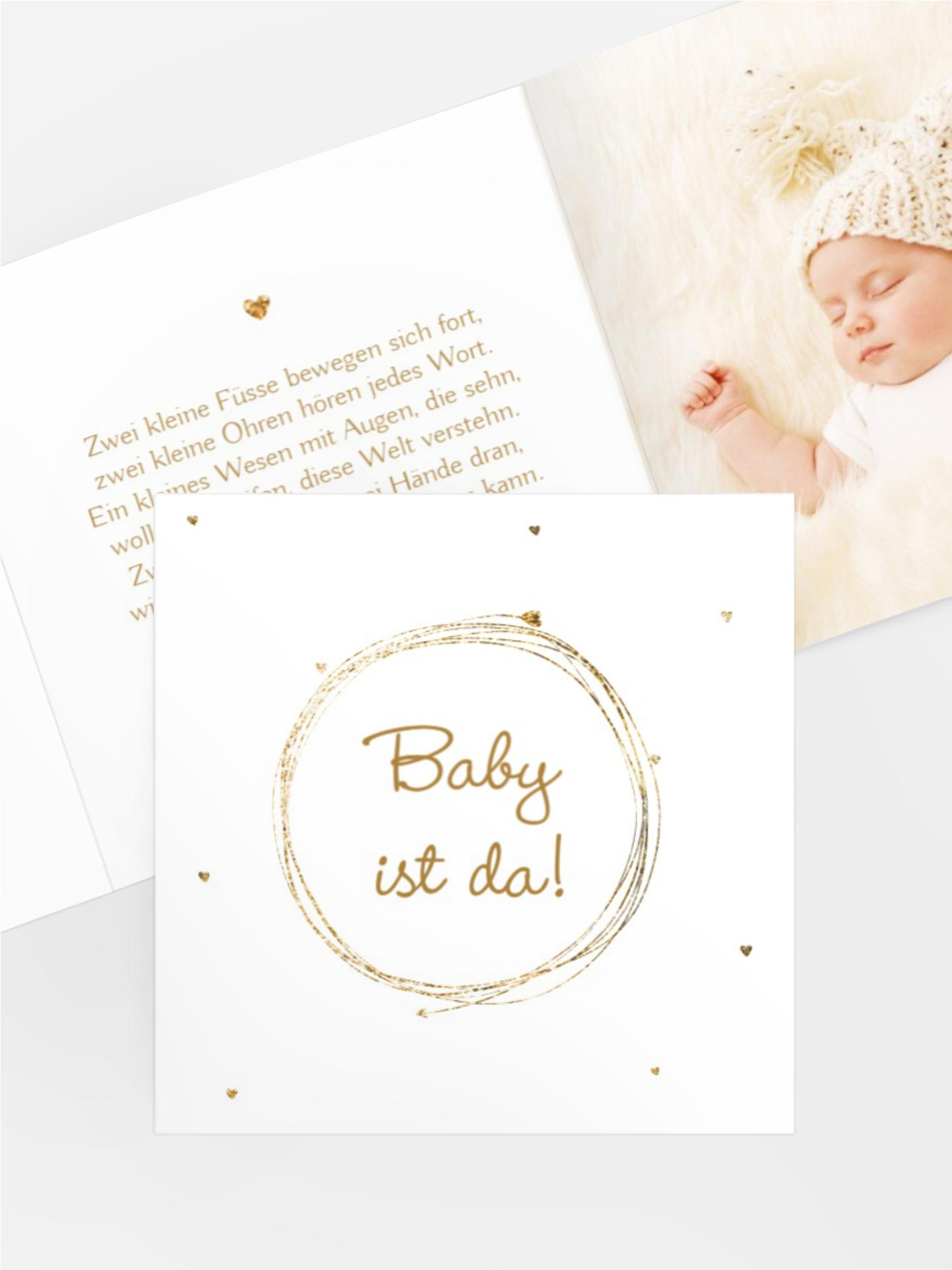 Geburtskarte Kleines Herz