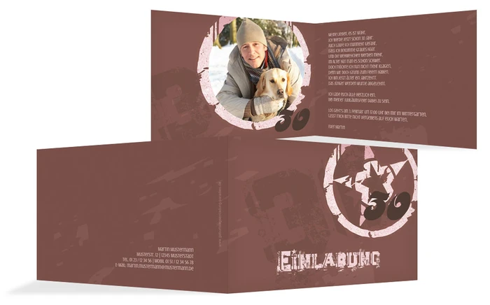 Einladungskarte zum Geburtstag star style 30 Foto