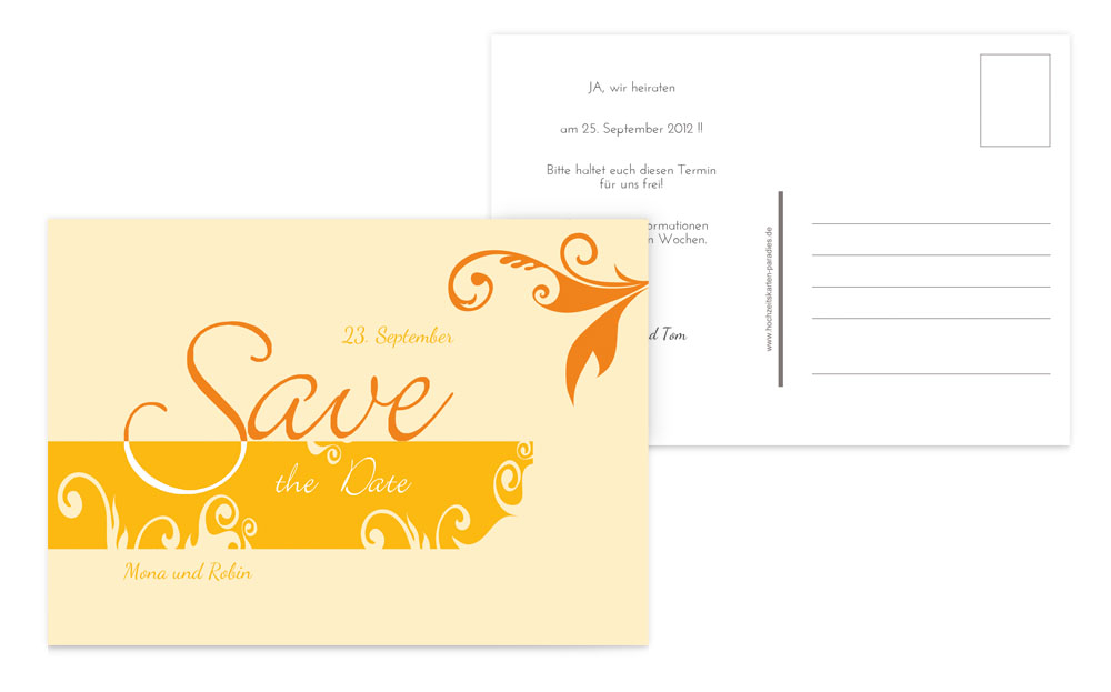 Save the Date Squiggle Square