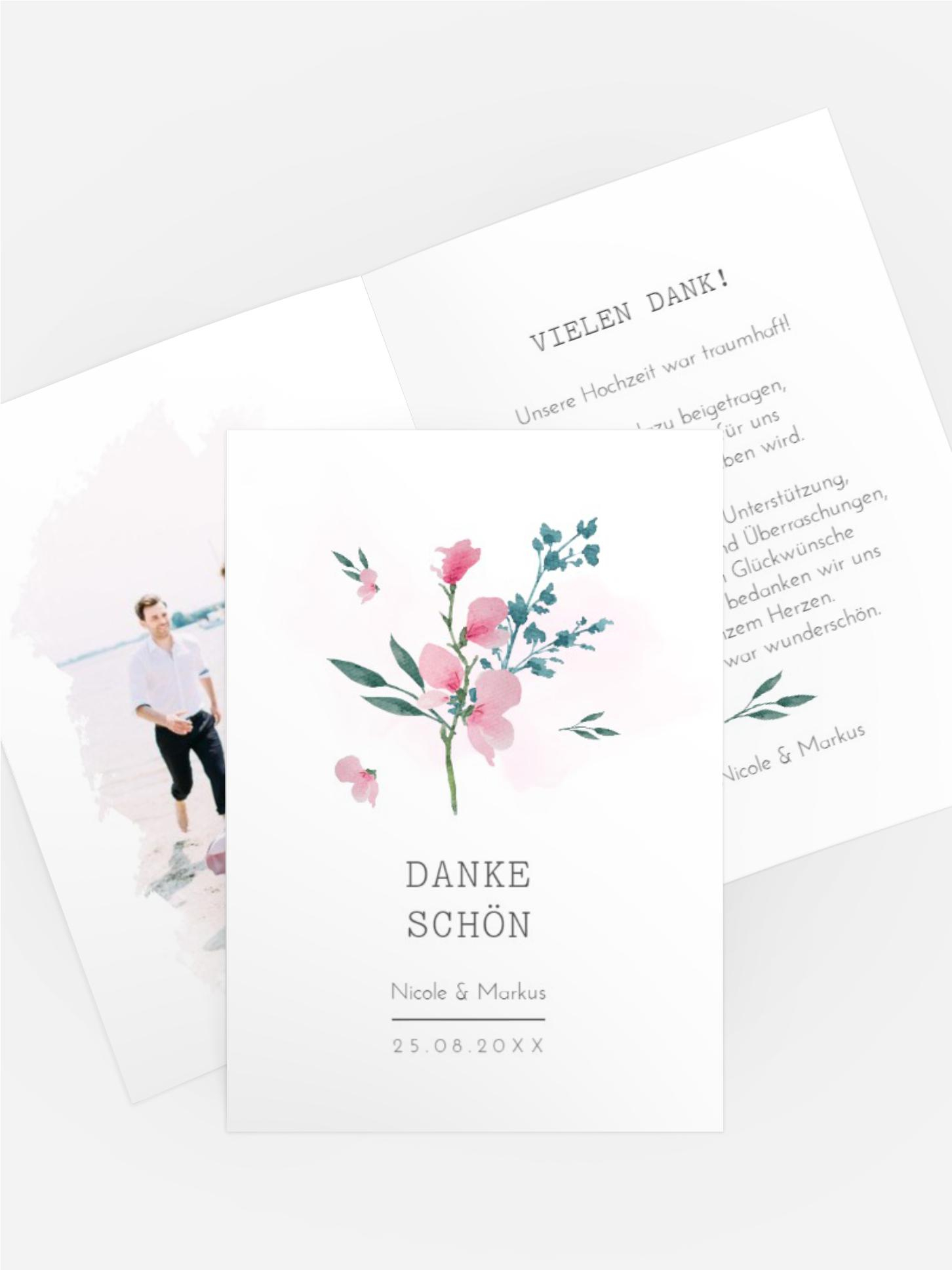 Dankeskarte Sträußchen