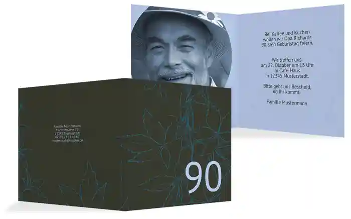 Geburtstagseinladung Herbst 90 Foto