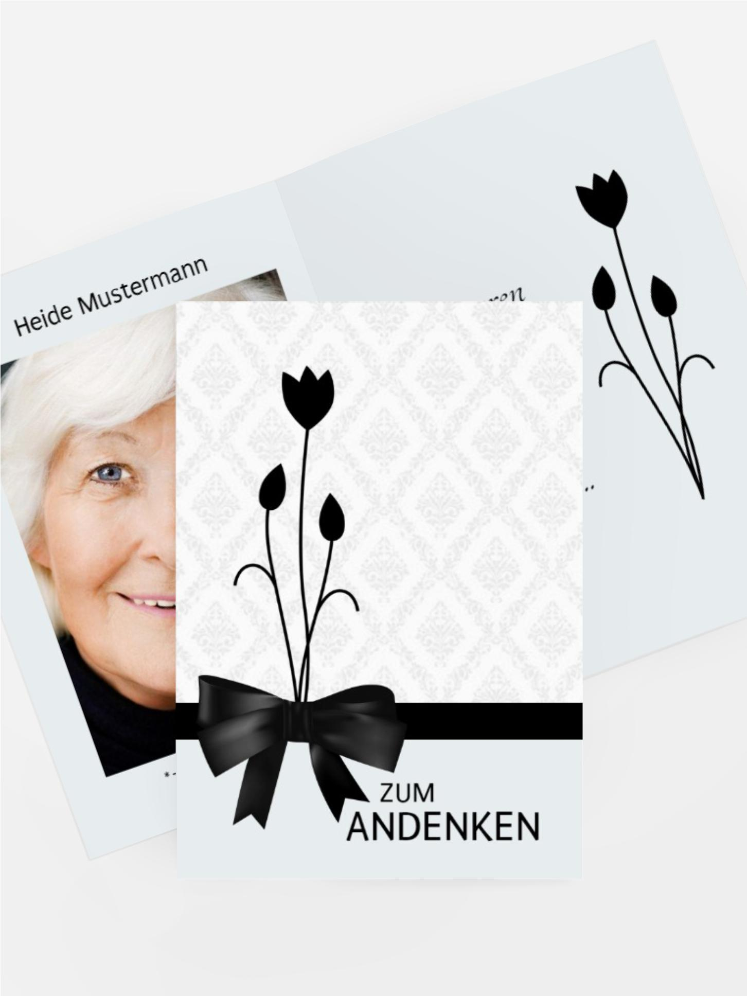 Sterbebildkarte Schleife