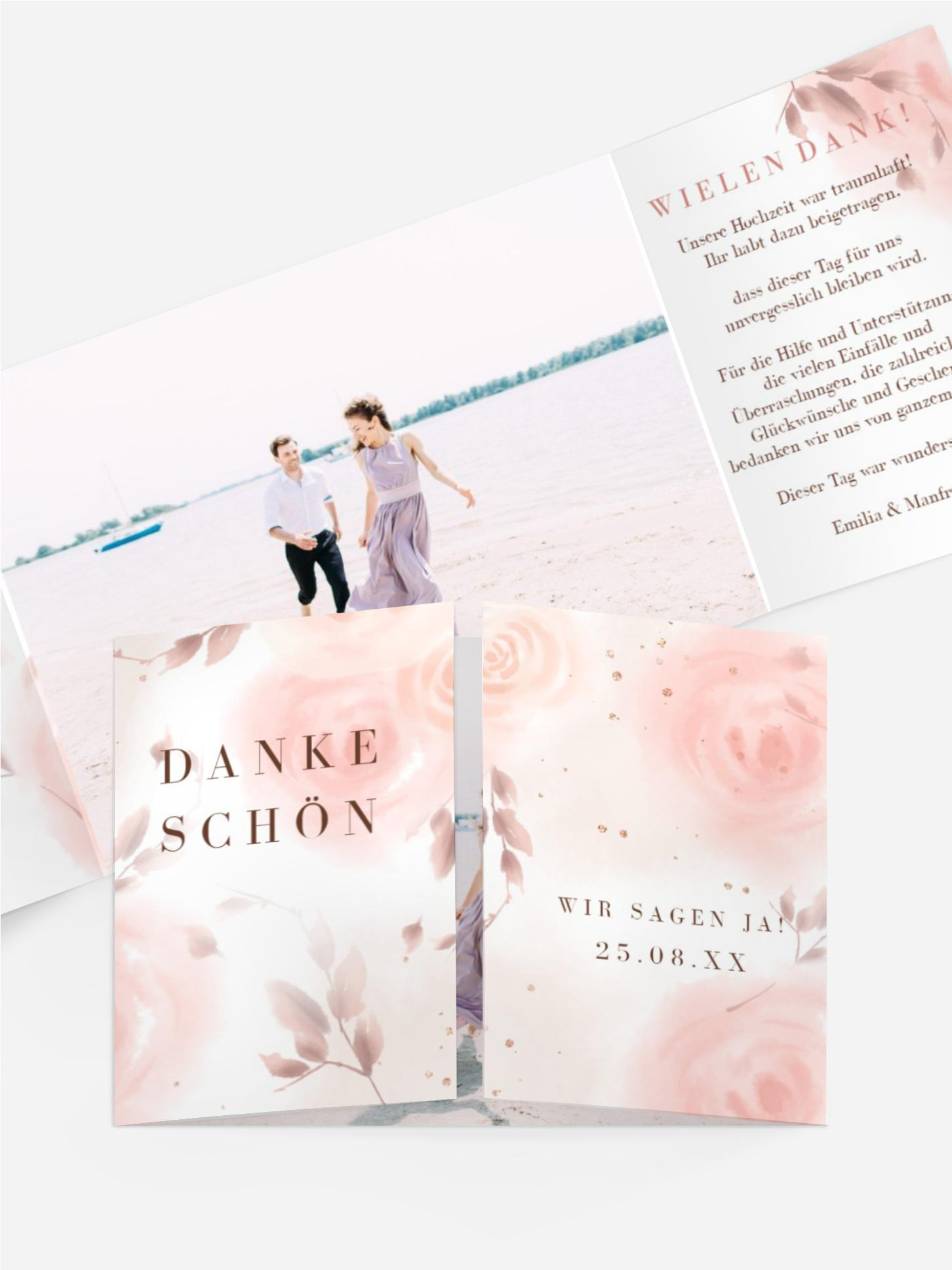 Dankeskarte Aquarall Natur