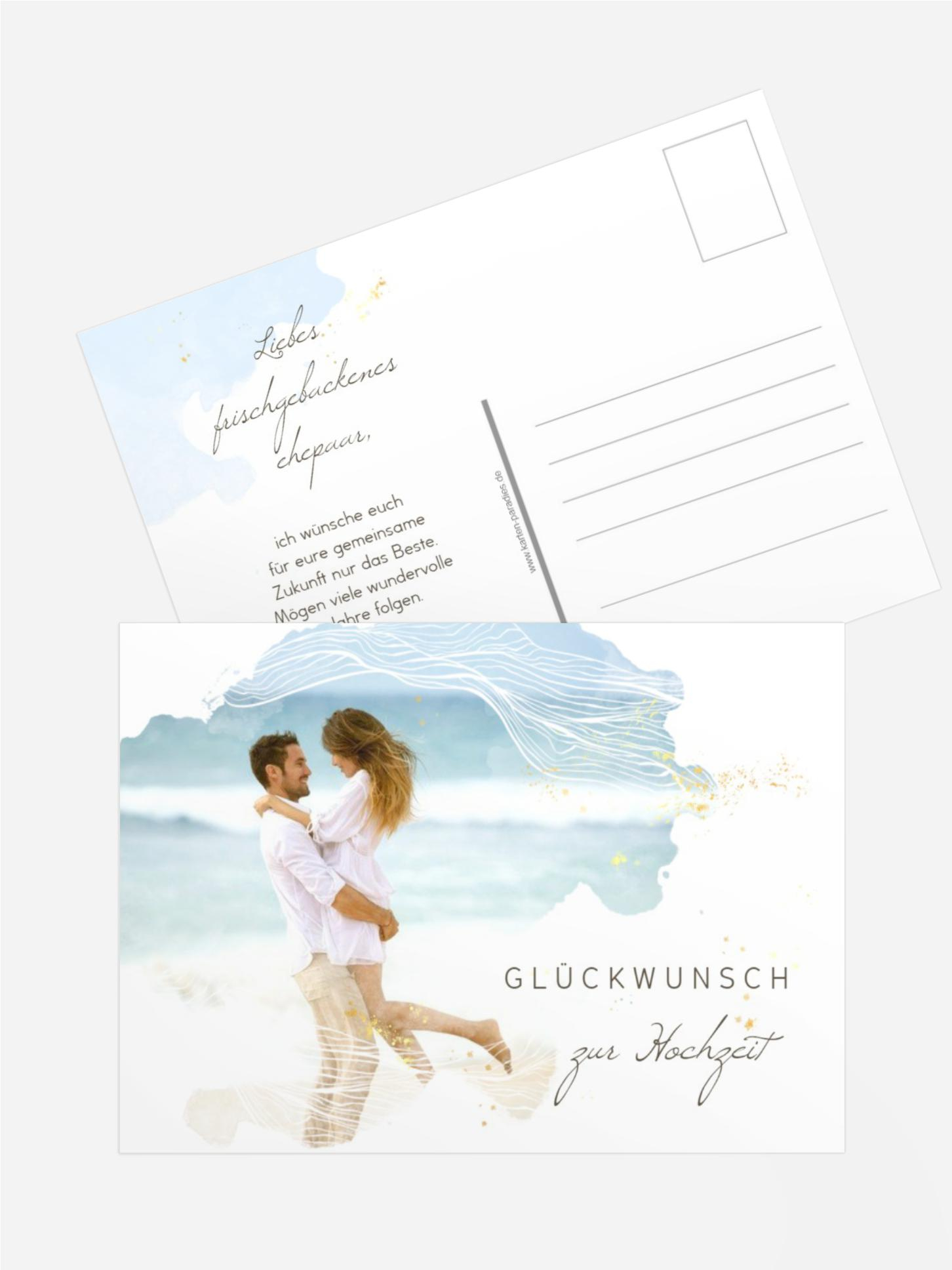 Glückwunschkarte zur Hochzeit Sommerfeeling