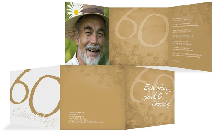 Geburtstagseinladung floral verspielt 60 Foto Geburtstagseinladung floral verspielt 60 Foto