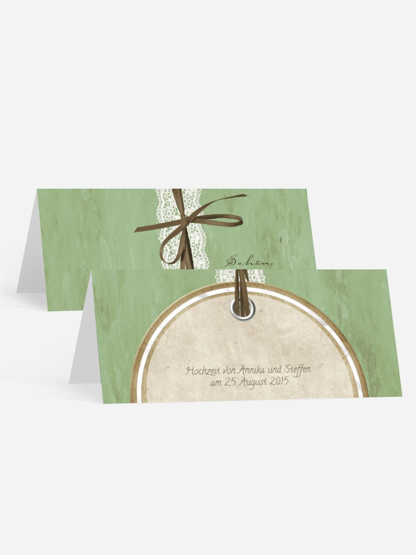 Tischkarte Vintage Lace