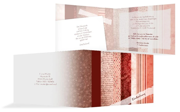 Weihnachts Einladungskarte geschäftlich Geschenkpapier