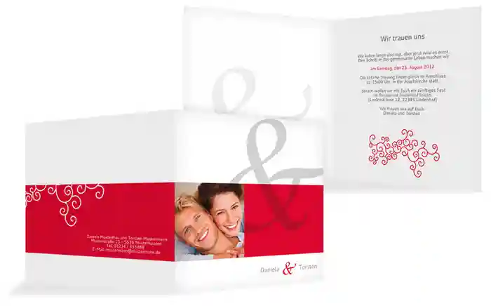 Einladungskarte Band der Liebe