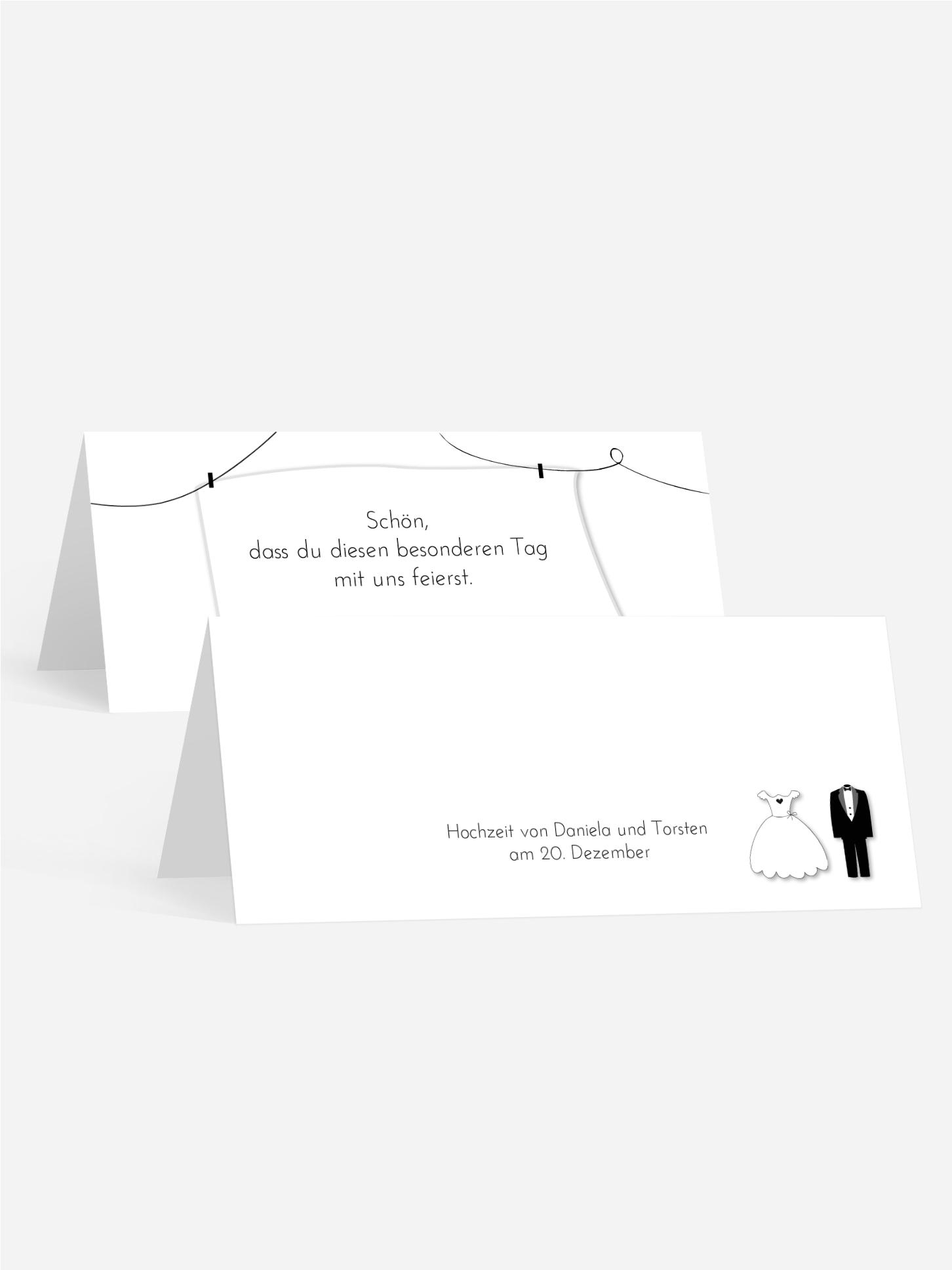 Tischkarte dress_and_suit