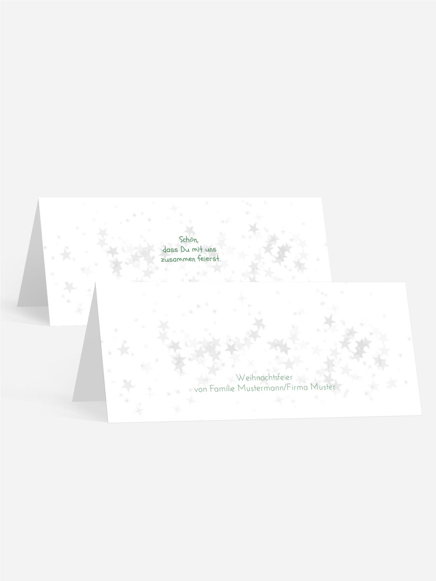 Tischkarte Weihnachten Schriftkugel