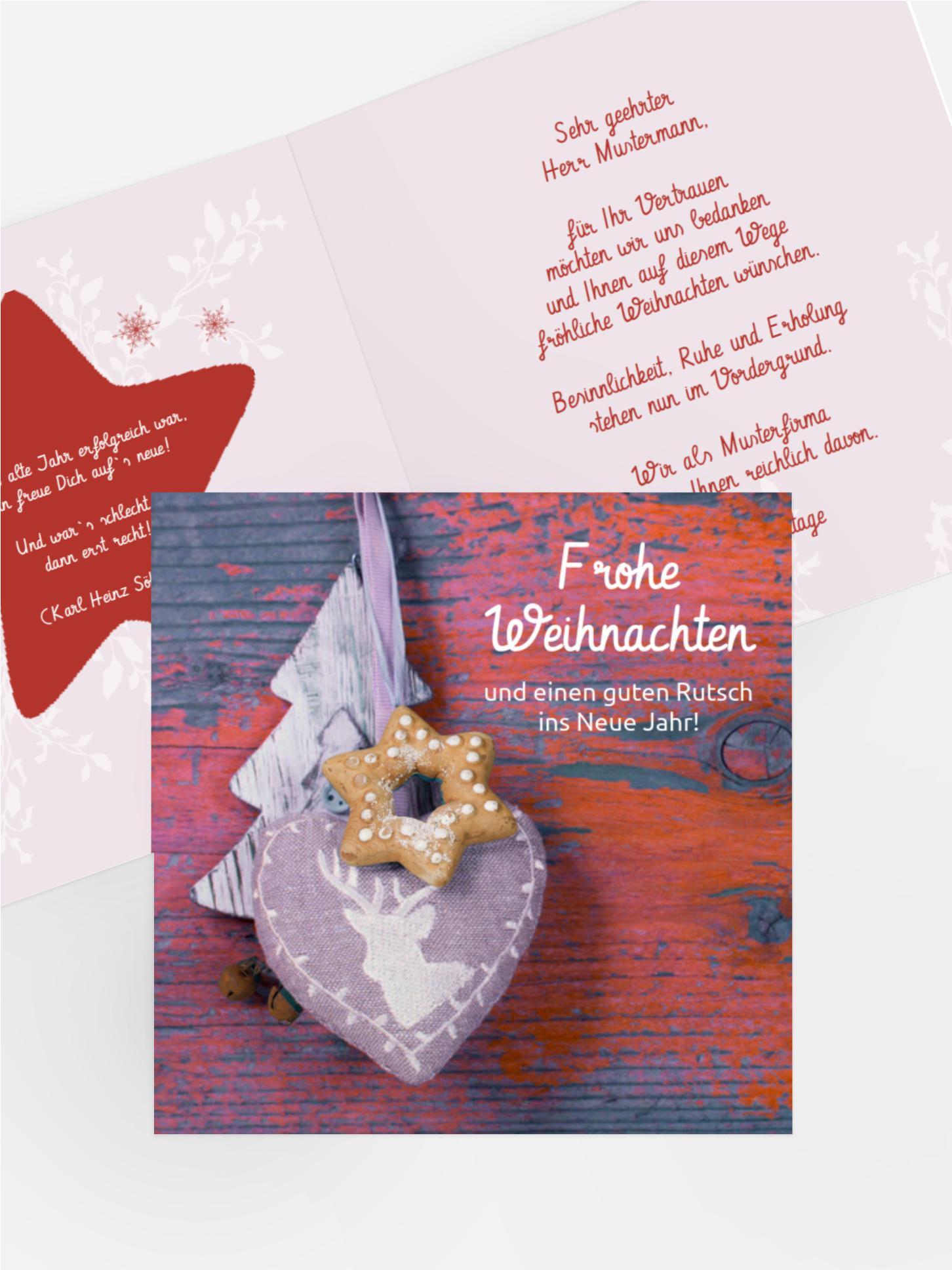 Weihnachtsgrußkarte Geschäft Deko