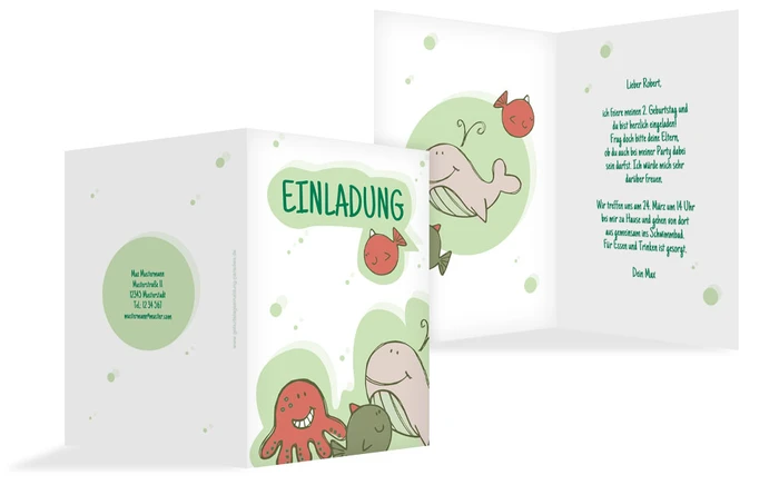 Geburtstagseinladung Unterwasserwelt