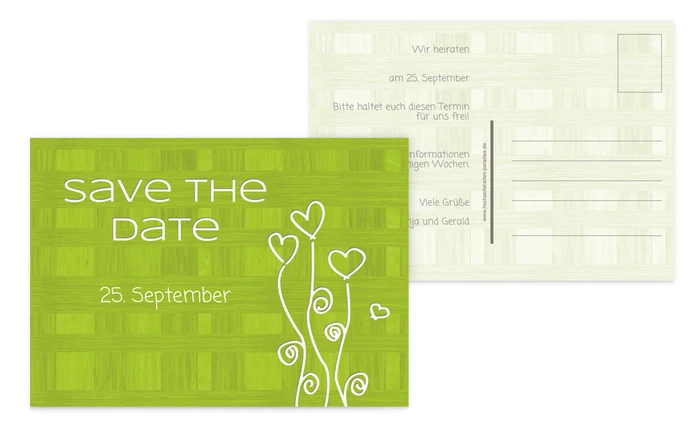 Save the Date Karte Liebestraum