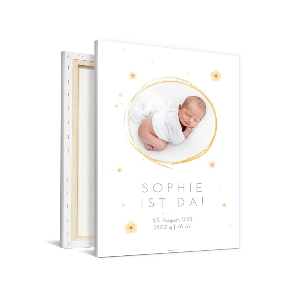 Wandbilder Baby Blumenaufhängung