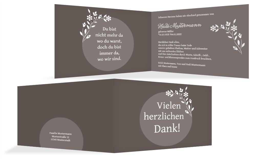 Dankeskarte Kreis quer Dankeskarte Kreis quer