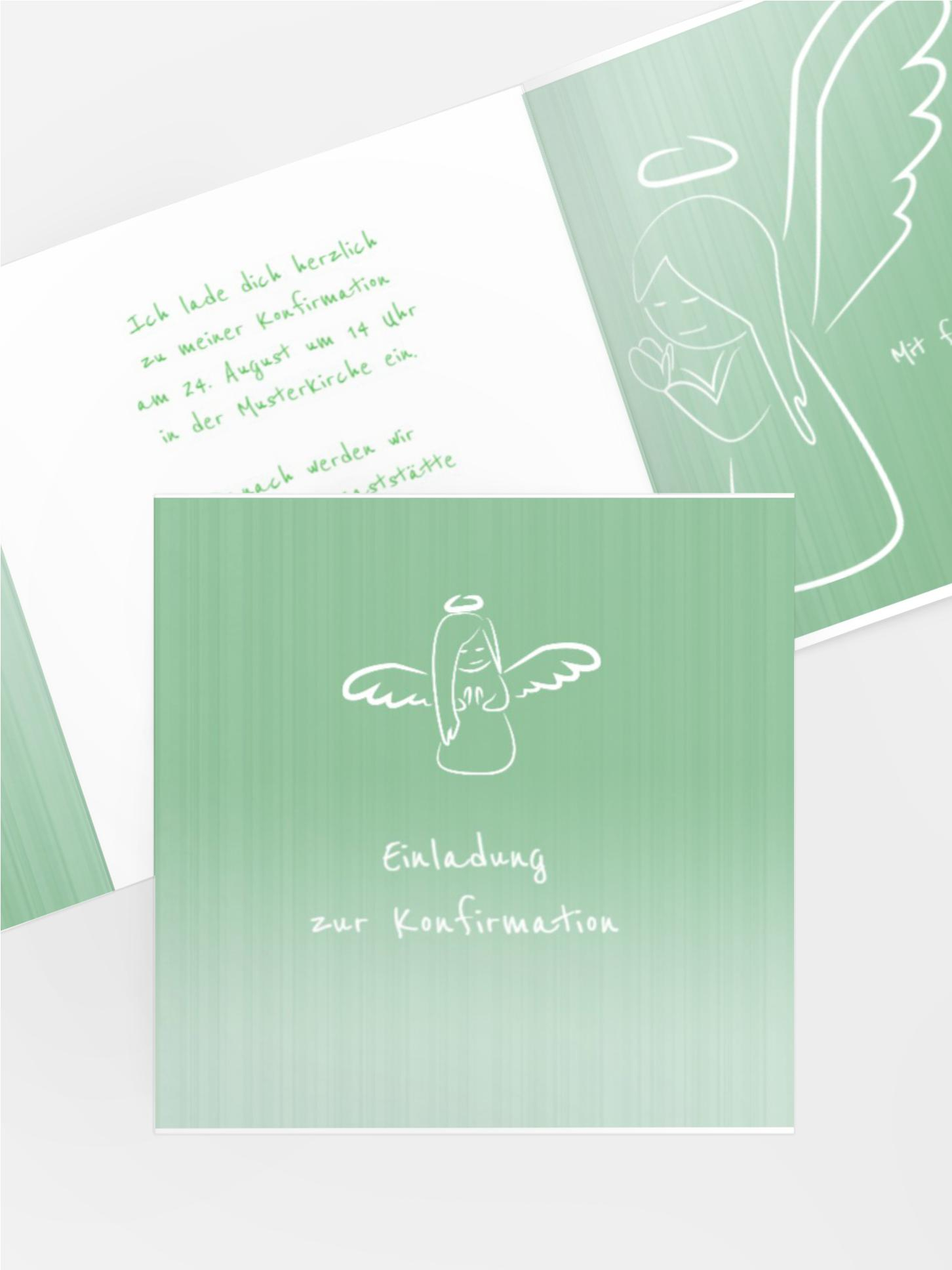 Einladungskarte Konfirmation_Angel Einladungskarte Konfirmation_Angel