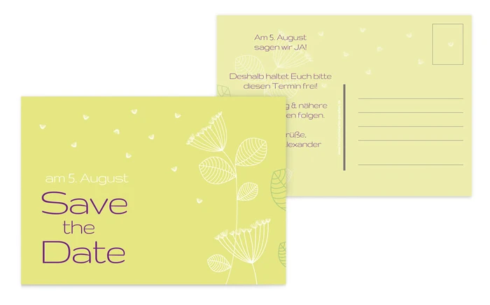 Save the Date Pusteblume