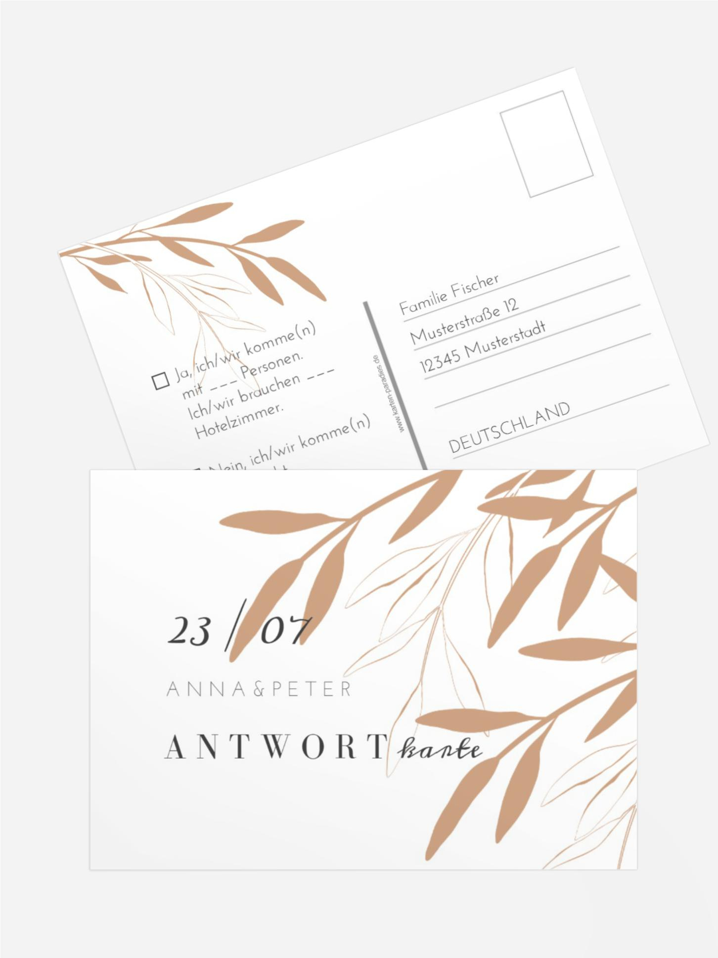 Antwortkarte Unzertrennlich