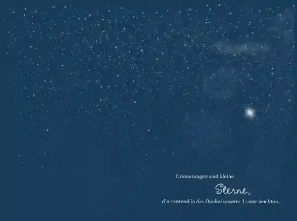Trauerkarte starry sky hoch Trauerkarte starry sky hoch