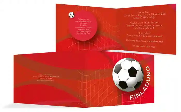 Geburtstagseinladung Fussball Geburtstagseinladung Fussball