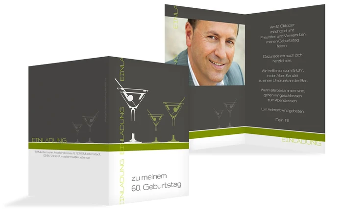 Einladungskarte Geburtstag Martini Foto Einladungskarte Geburtstag Martini Foto